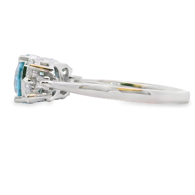 Bague de fiançailles en diamant cultivé en laboratoire de 1,85 ct en or blanc 14KT