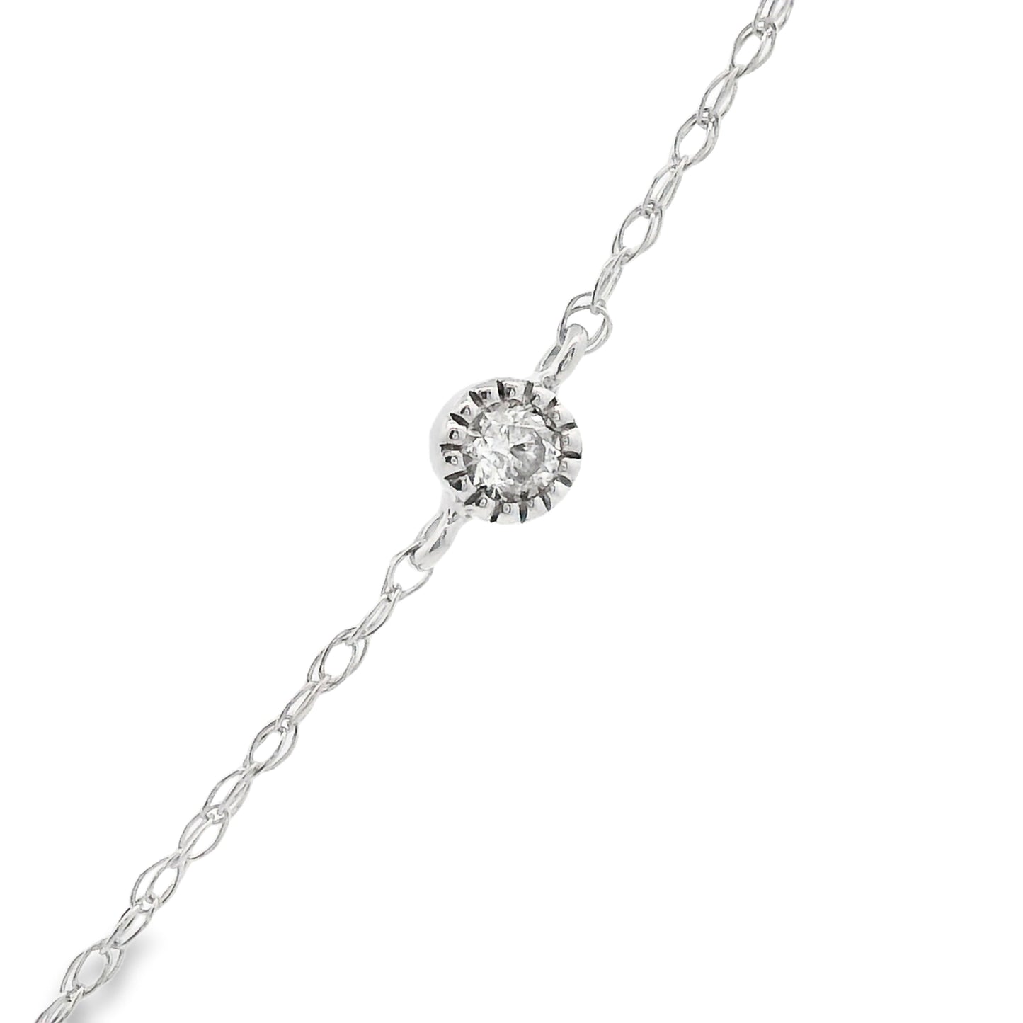 Colgante de moda de diamante genuino de 0.32ct en oro blanco de 14KT
