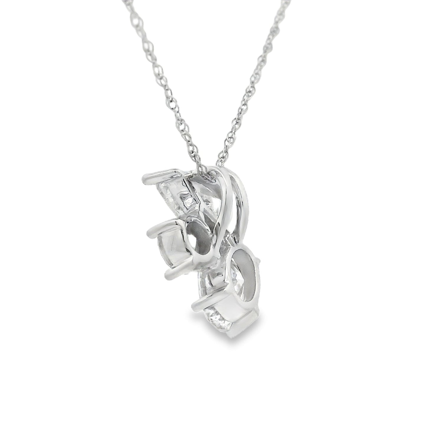Elegant Lab Grown Diamond Pendant in 14KT White Gold