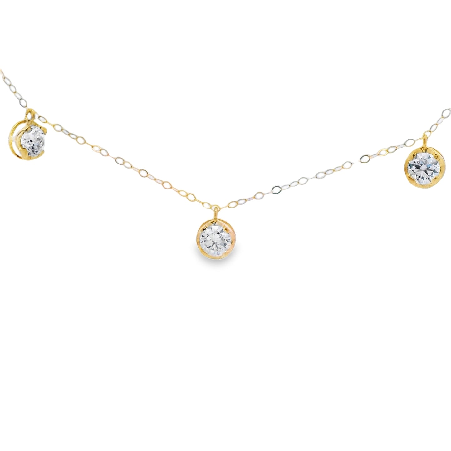 Collar de Diamante Creado en Laboratorio de 1.58ct en Oro Amarillo de 14KT