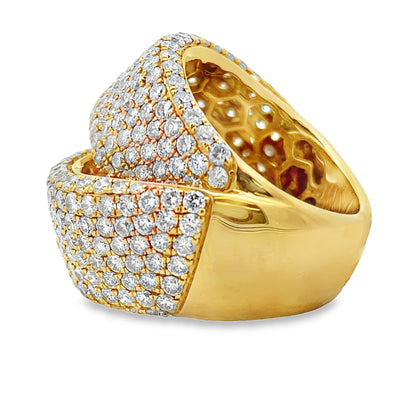Genuine 5.65ct Diamond Ring in 18KT Yellow Gold