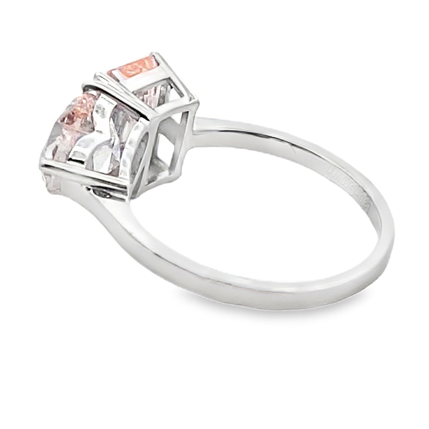 Bague en diamant cultivé en laboratoire de 4,00 ct en or blanc 14KT