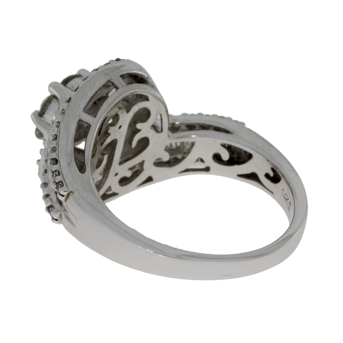 Genuine 1.00ct Diamond Ring in 14KT White Gold