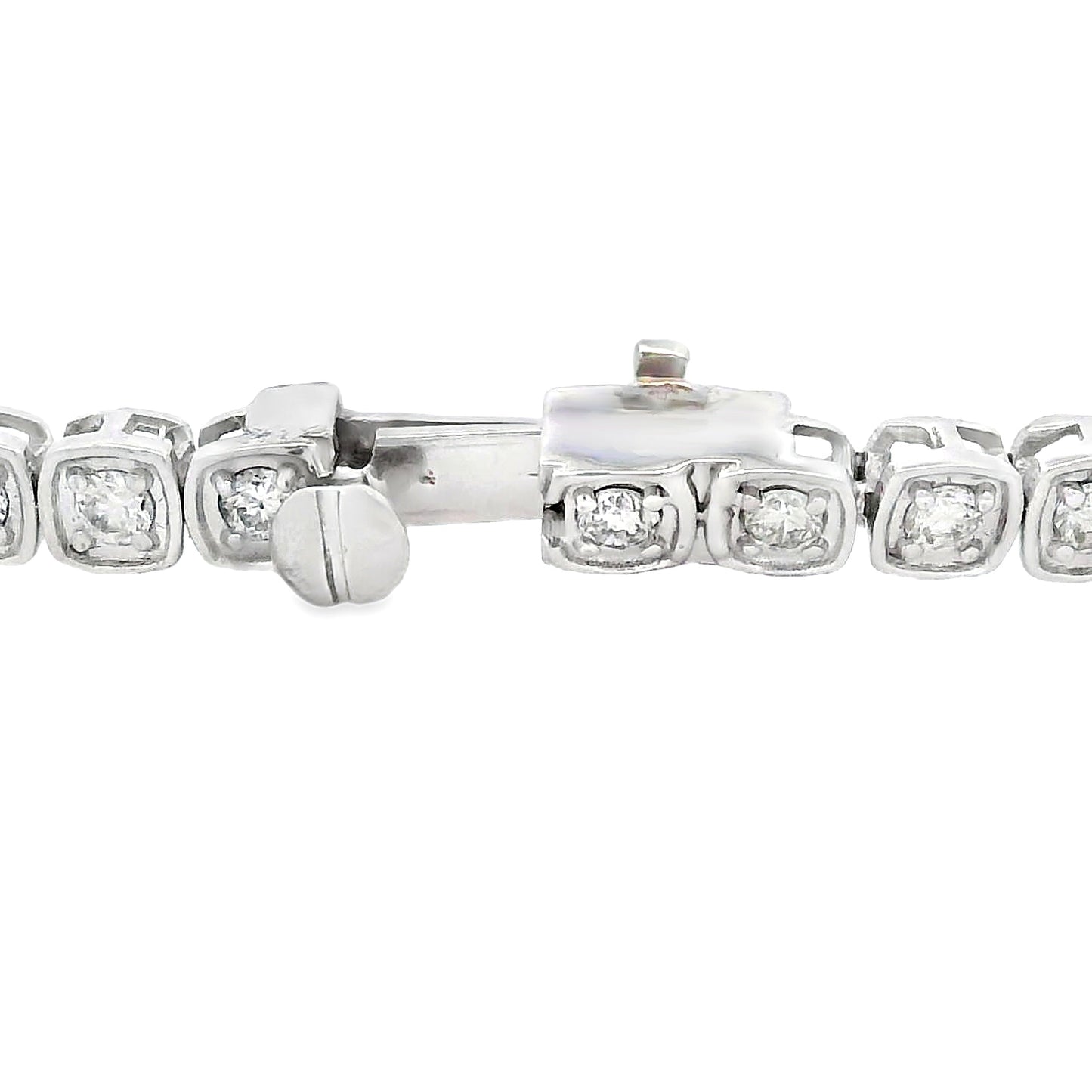 Bracelet de tennis en diamant cultivé en laboratoire en or blanc 10KT