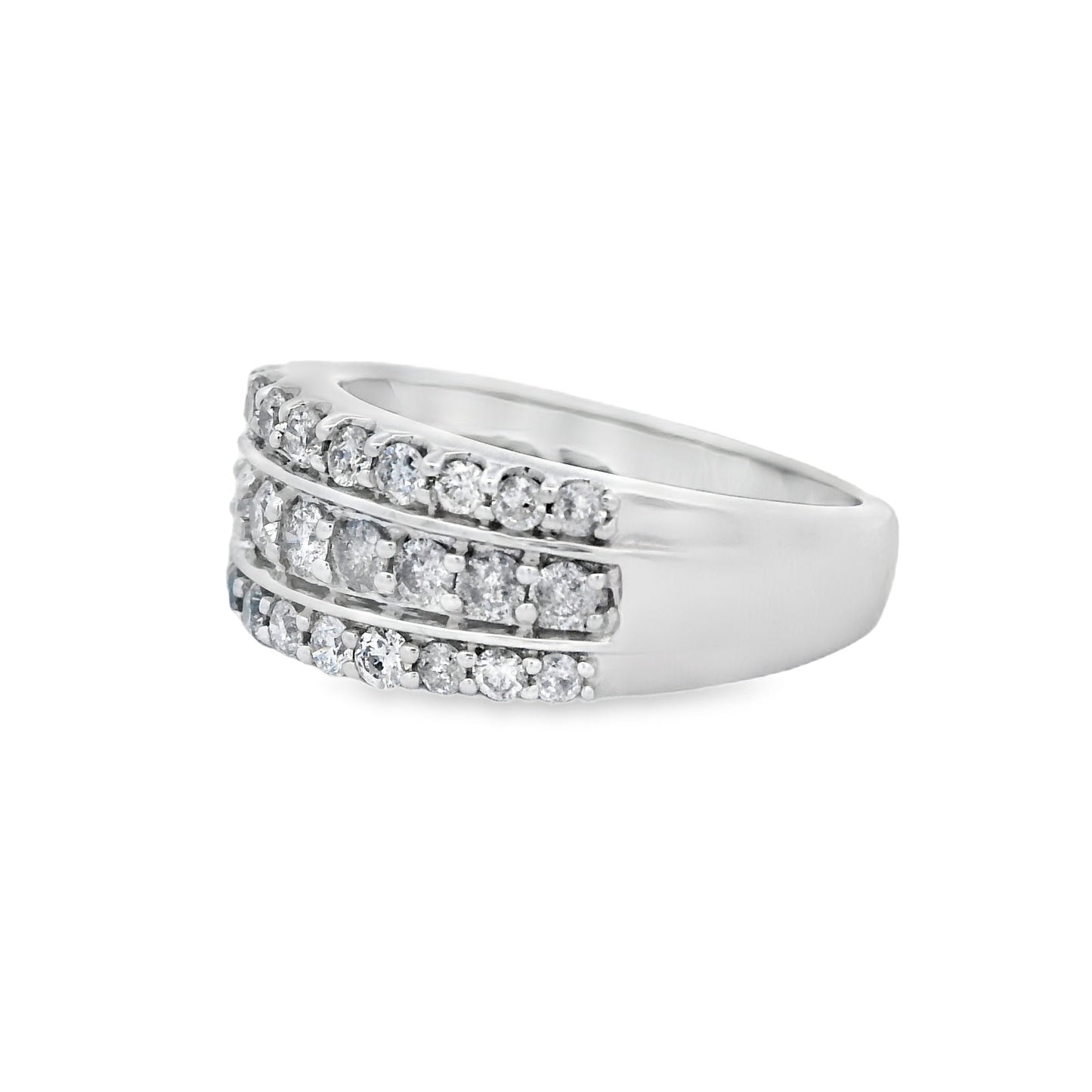 Bague de mariage en diamant de 1,00 ct en or blanc 10KT