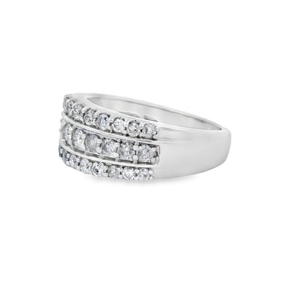 Bague de mariage en diamant de 1,00 ct en or blanc 10KT