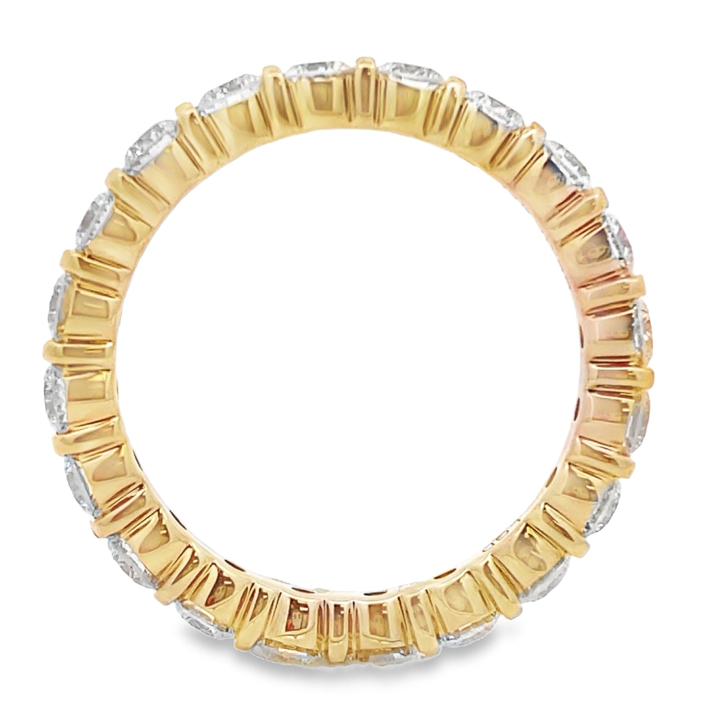 Bague de mariage en diamant cultivé en laboratoire en or jaune 14KT