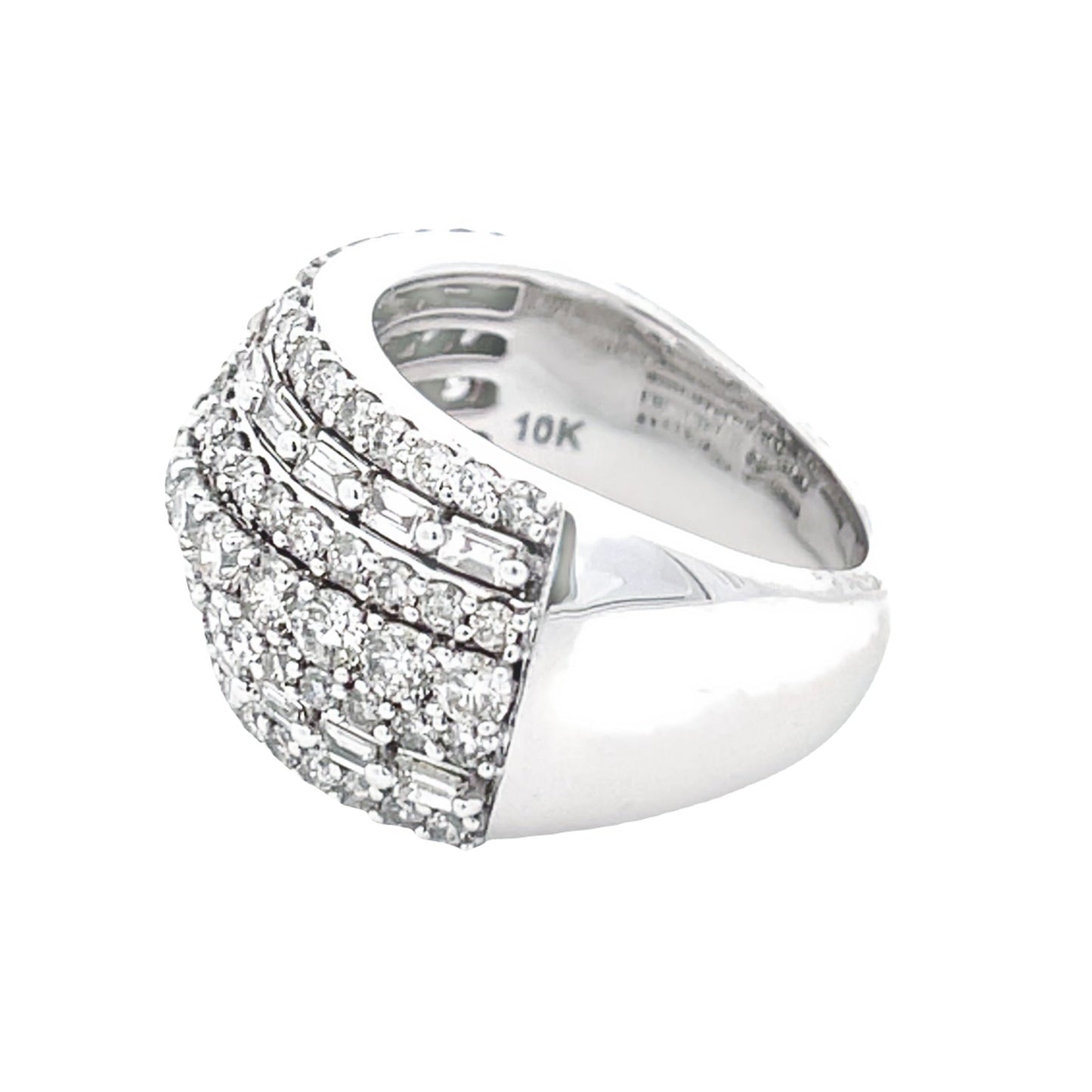 Bague de mariage en diamant de 3,00 ct en or blanc 10KT