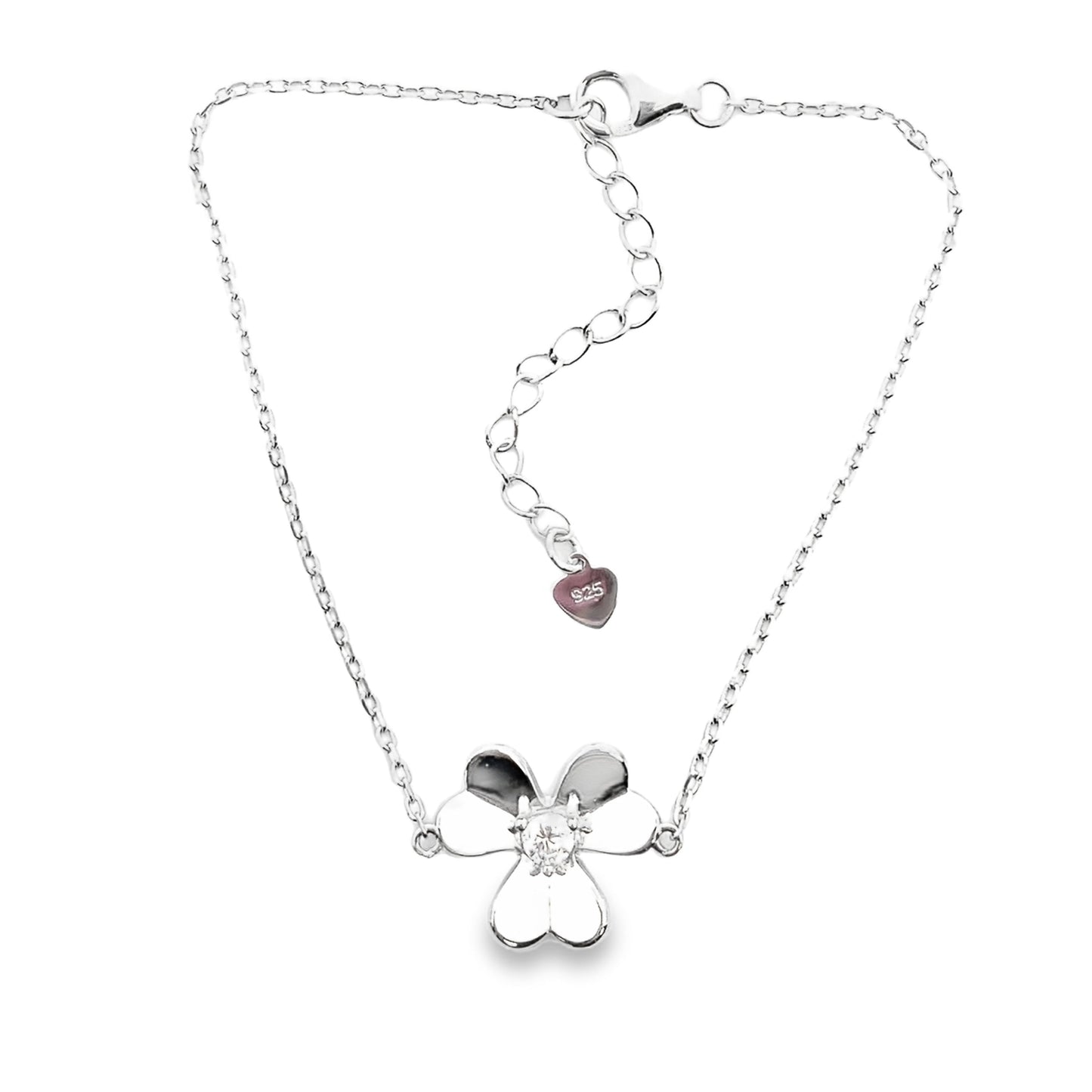 Genuine Cubic Zirconia Bracelet in Sterling Silver