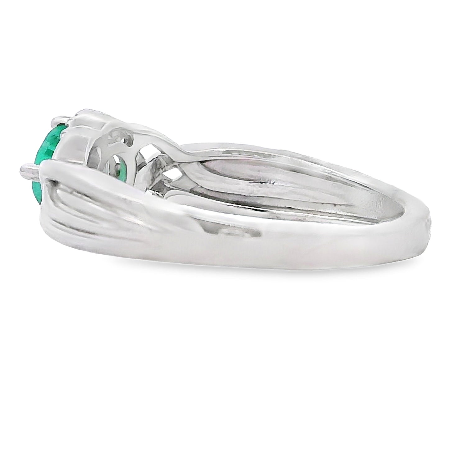 Bague en Zircon Émeraude de 0,58 ct en Argent Sterling