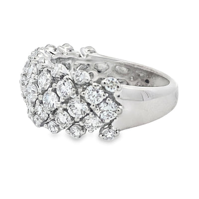 14KT White Gold Lab Grown Diamond Fashion Band Ring