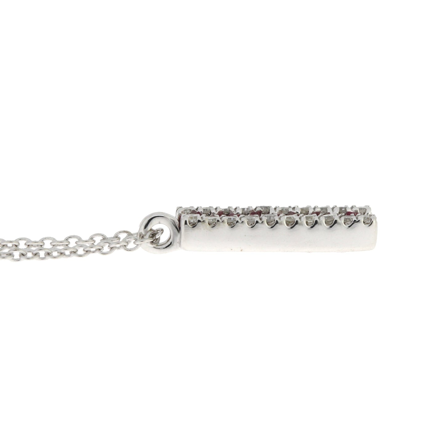 .30ct Pendentif en Rubis et Diamant en Or Blanc 14KT
