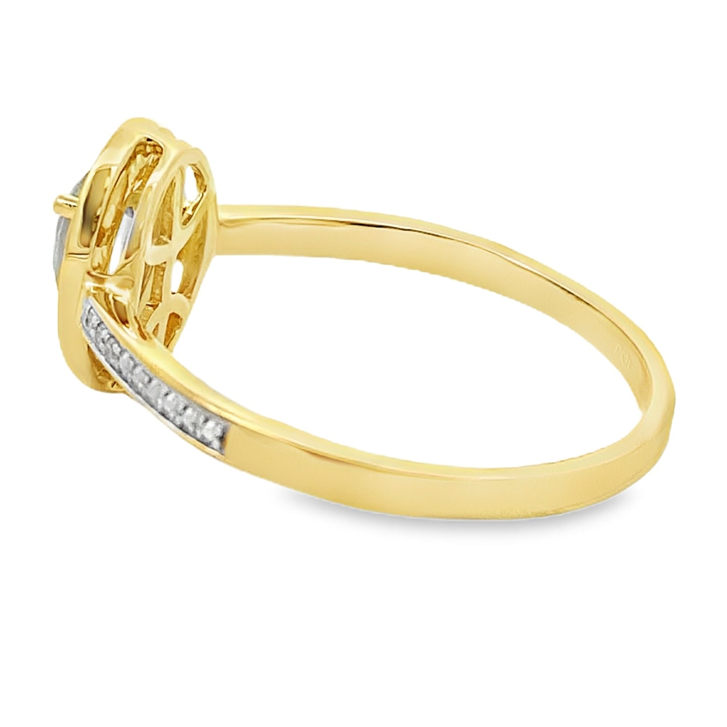 .50ct Mystic Fire Topaz & Diamond Ring in 10KT Yellow Gold