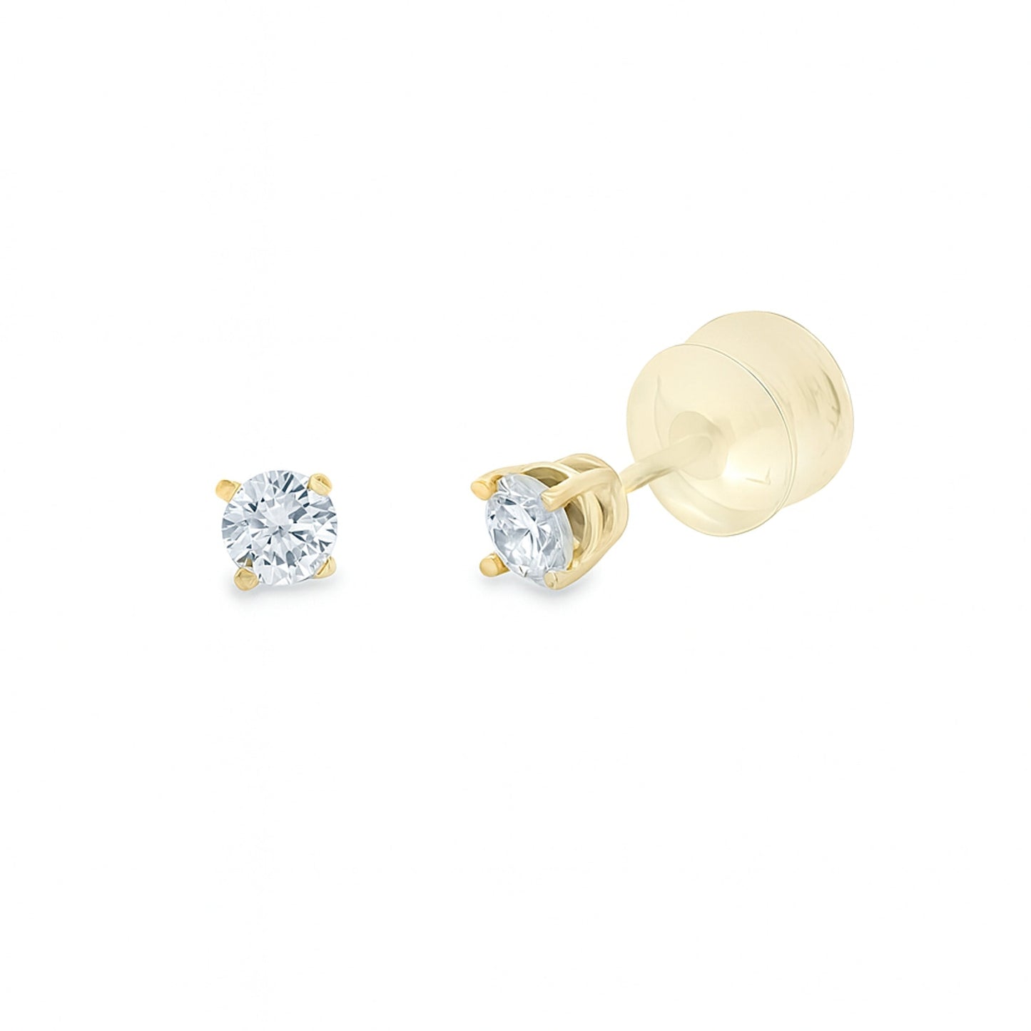 .25ct Lab Grown Diamond Stud Earrings in 10KT Yellow Gold