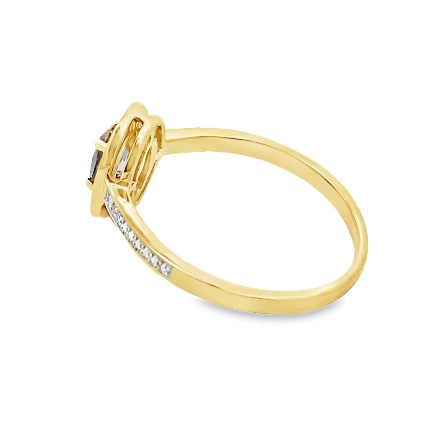 .59ct Mystic Fire Topaz & Diamond Ring in 10KT Yellow Gold
