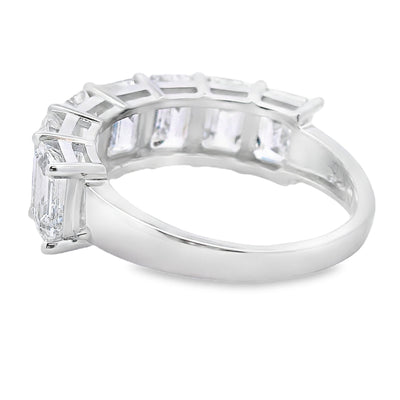 Bague de mode en diamant cultivé en laboratoire en or blanc 14KT