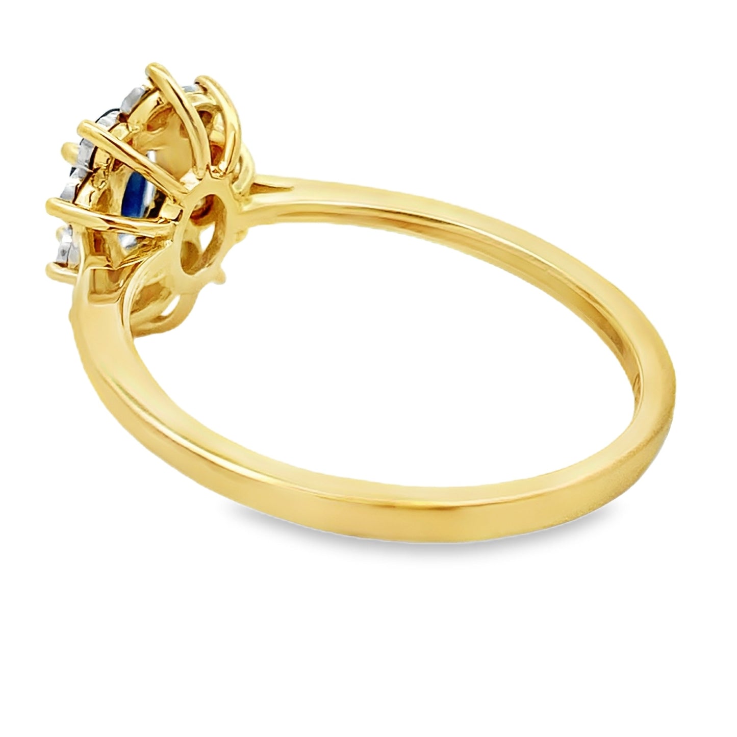 Genuine .63ct Sapphire Diamond Ring in 10KT Yellow Gold