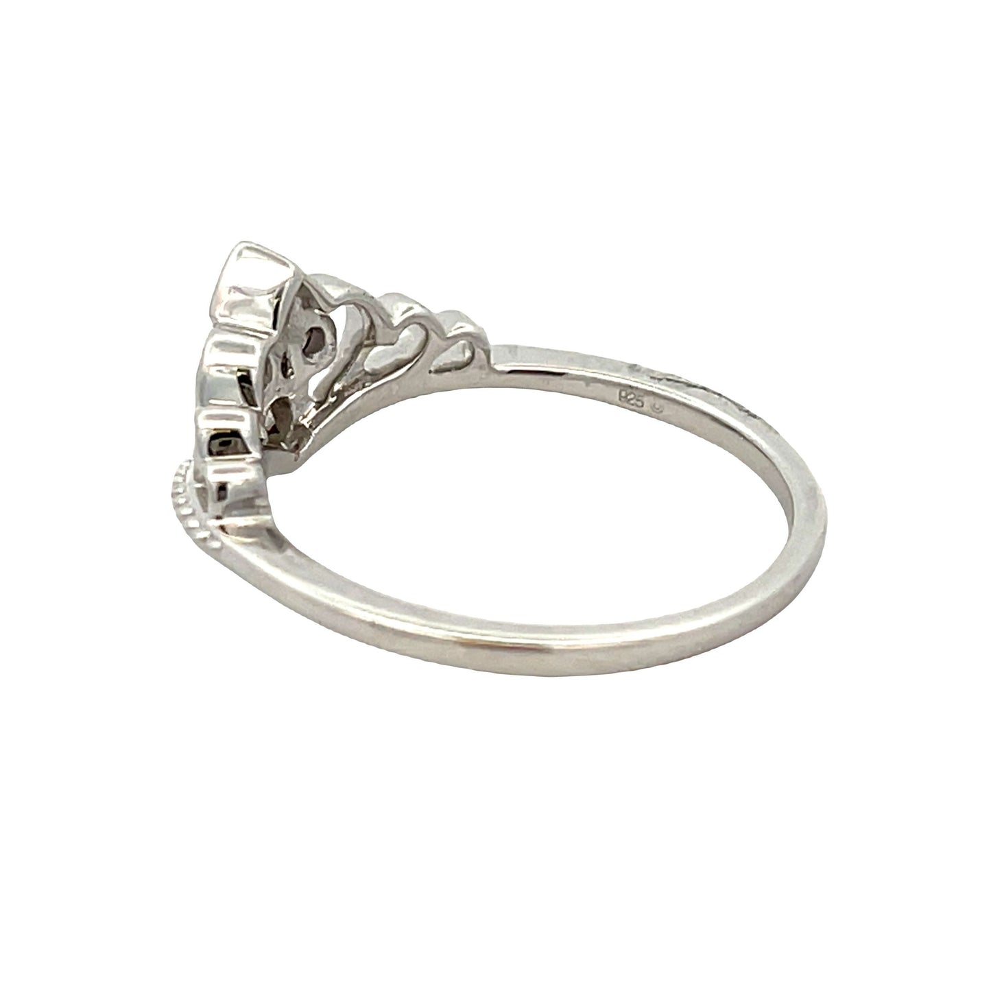 Anillo de Diamante Genuino de .17ct en Plata Esterlina