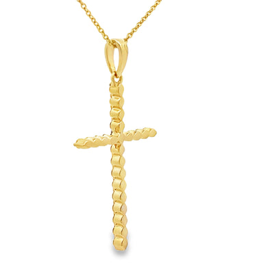 .21ct Colgante de Cruz de Diamante en Oro Amarillo de 14KT