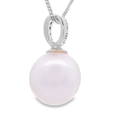 .01ct Pearl Diamond Fashion Pendant in 10KT White Gold