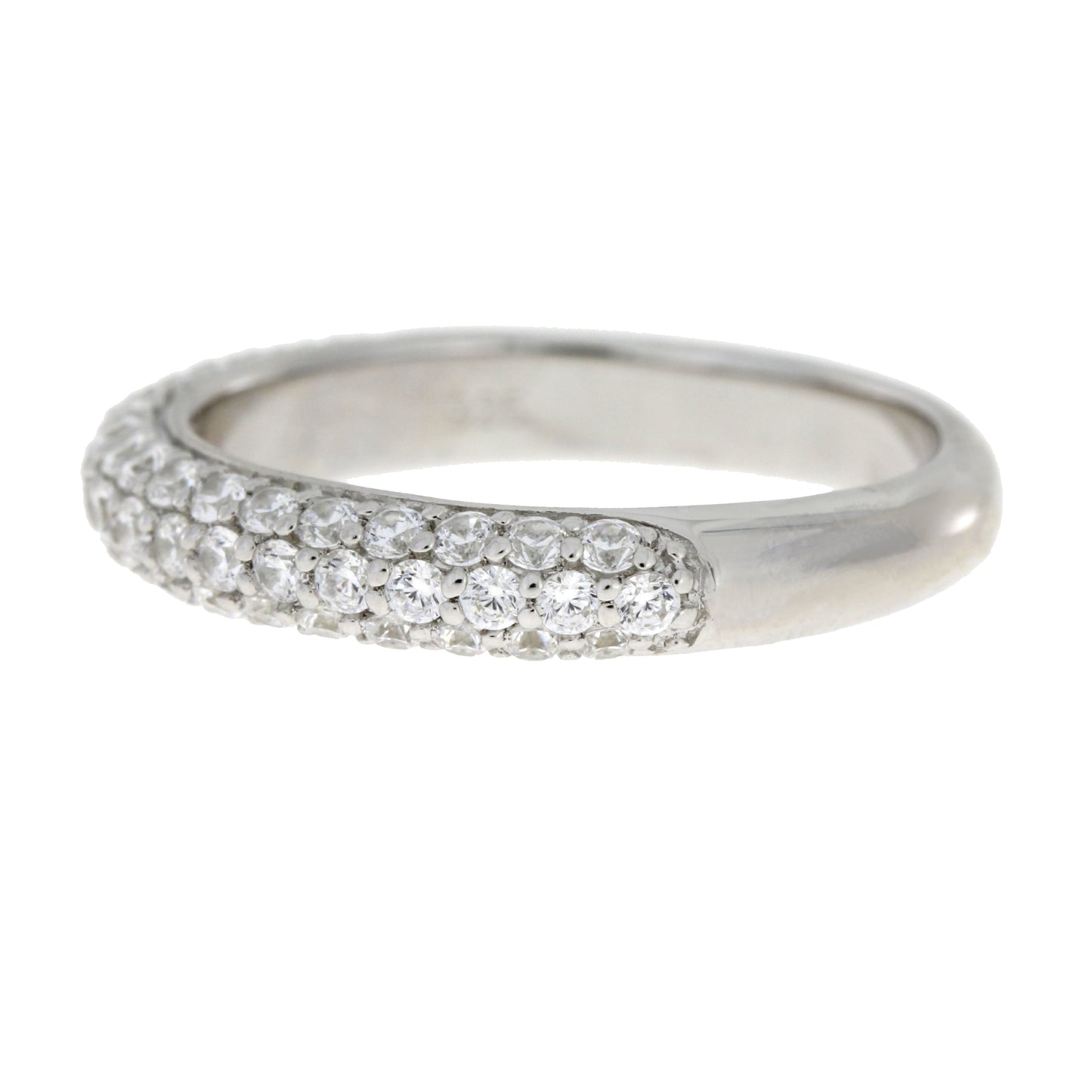 Bague de mariage élégante en zircon cubique en argent sterling