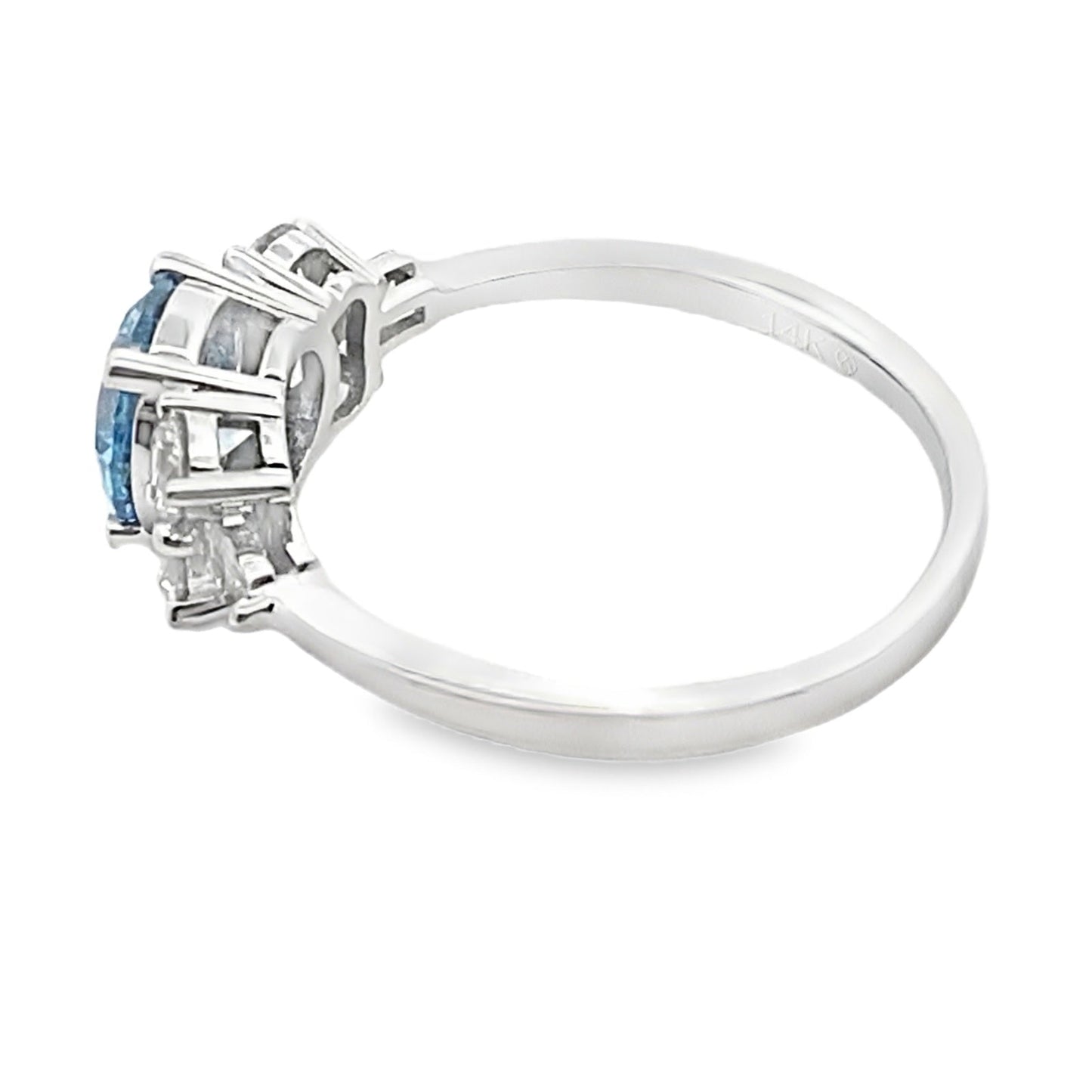 Anillo de Compromiso de Diamante Creado en Laboratorio de 1.85ct en Oro Blanco de 14KT