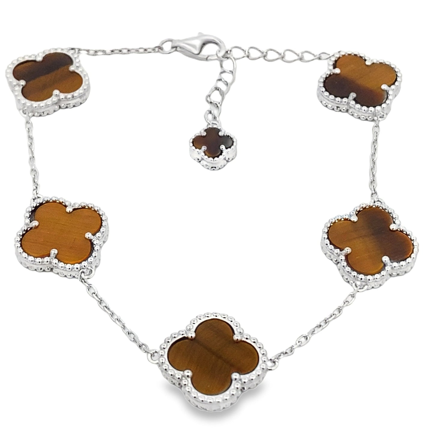 Genuine Tigereye Bracelet in Sterling Silver