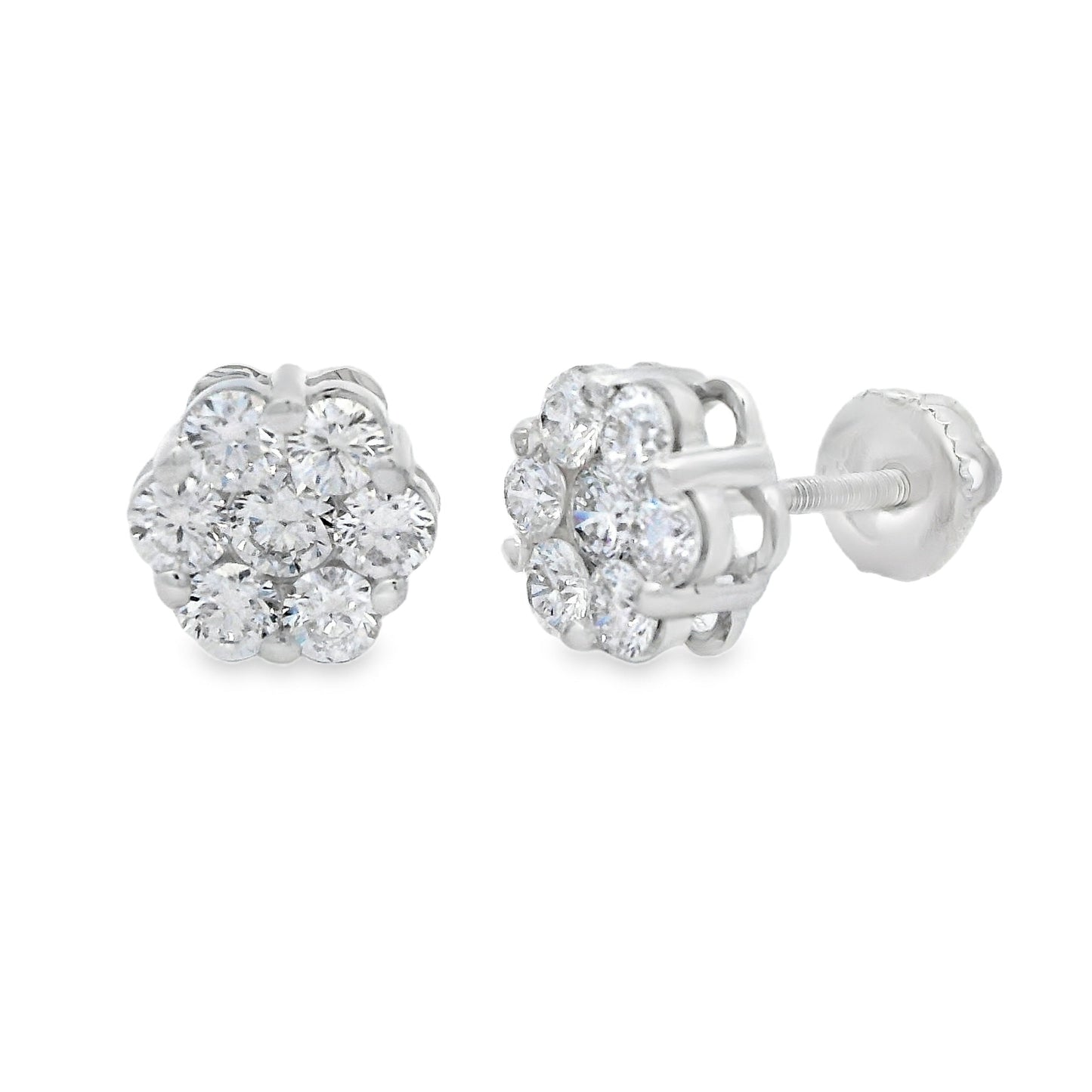 Pendientes de Diamante Creado en Laboratorio de 1.39ct en Plata Esterlina