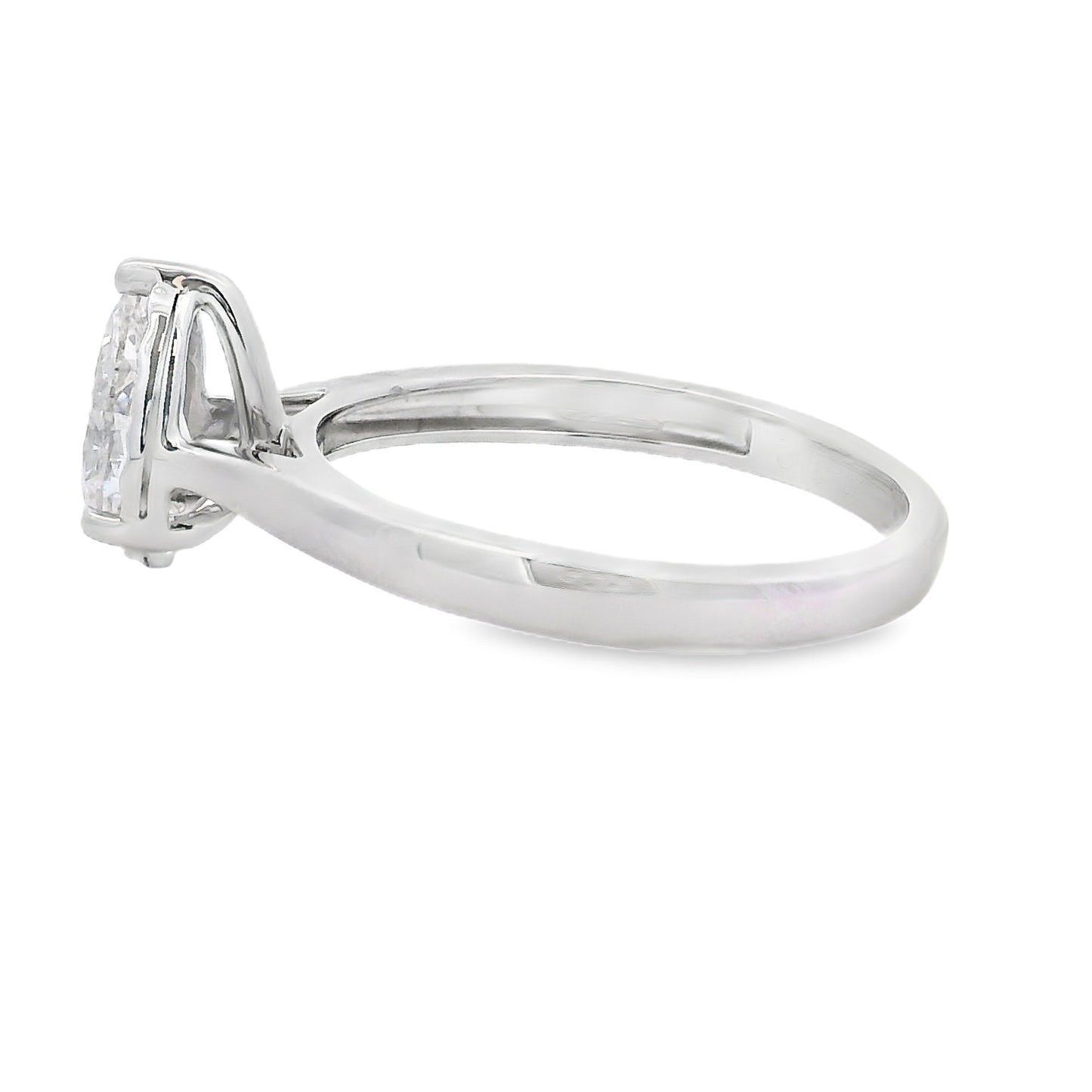 Diamante de Laboratorio de .75ct en Oro Blanco de 10KT