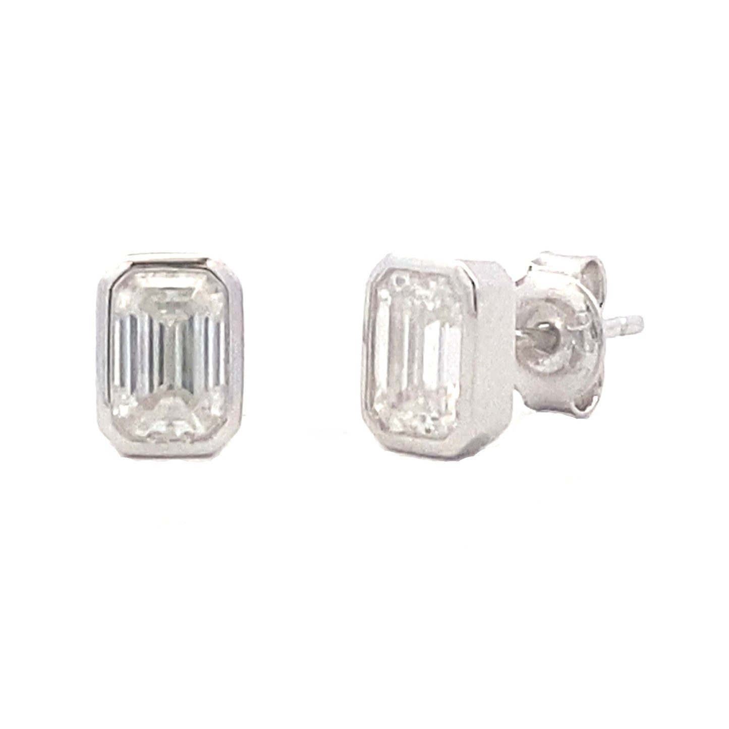 Pendientes de Stud de Moissanita Natural de 0.85ct en Plata Esterlina