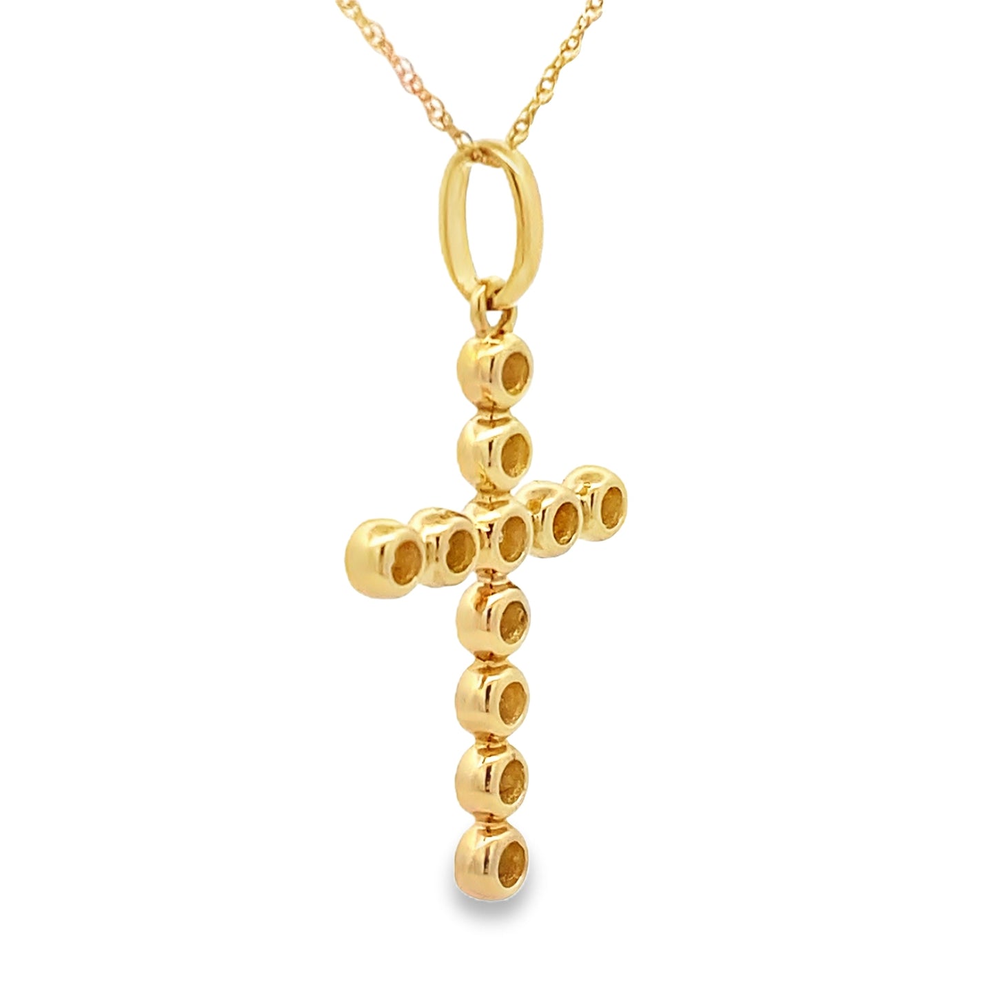 .31ct Diamond Cross Pendant in 14KT Yellow Gold