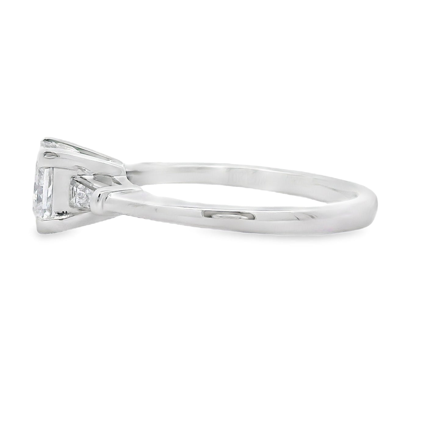 Diamant de laboratoire véritable de 1,12 ct en or blanc 10KT