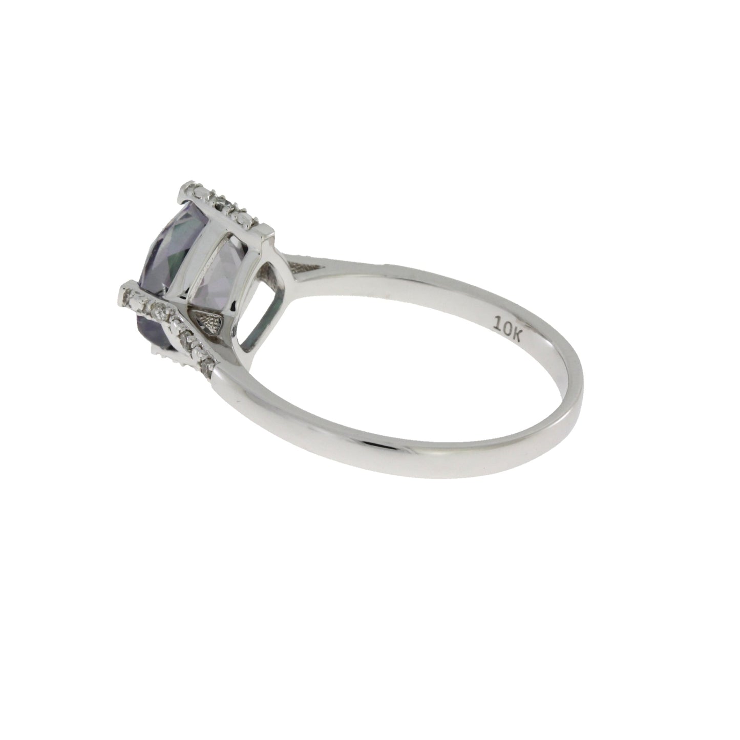 1.25ct Mystic Fire Topaz Diamond Ring in 10KT White Gold