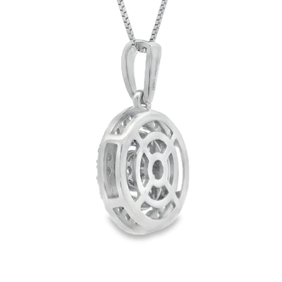 Lab Grown Diamond Pendant in 14KT White Gold