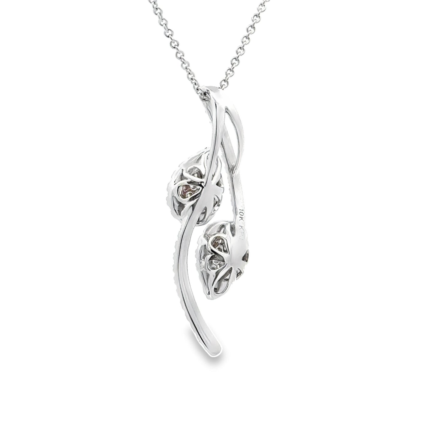 Pendentif en diamant de 0,50 ct en or blanc 10KT