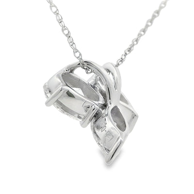 Lab Grown Diamond Pendant in 14KT White Gold