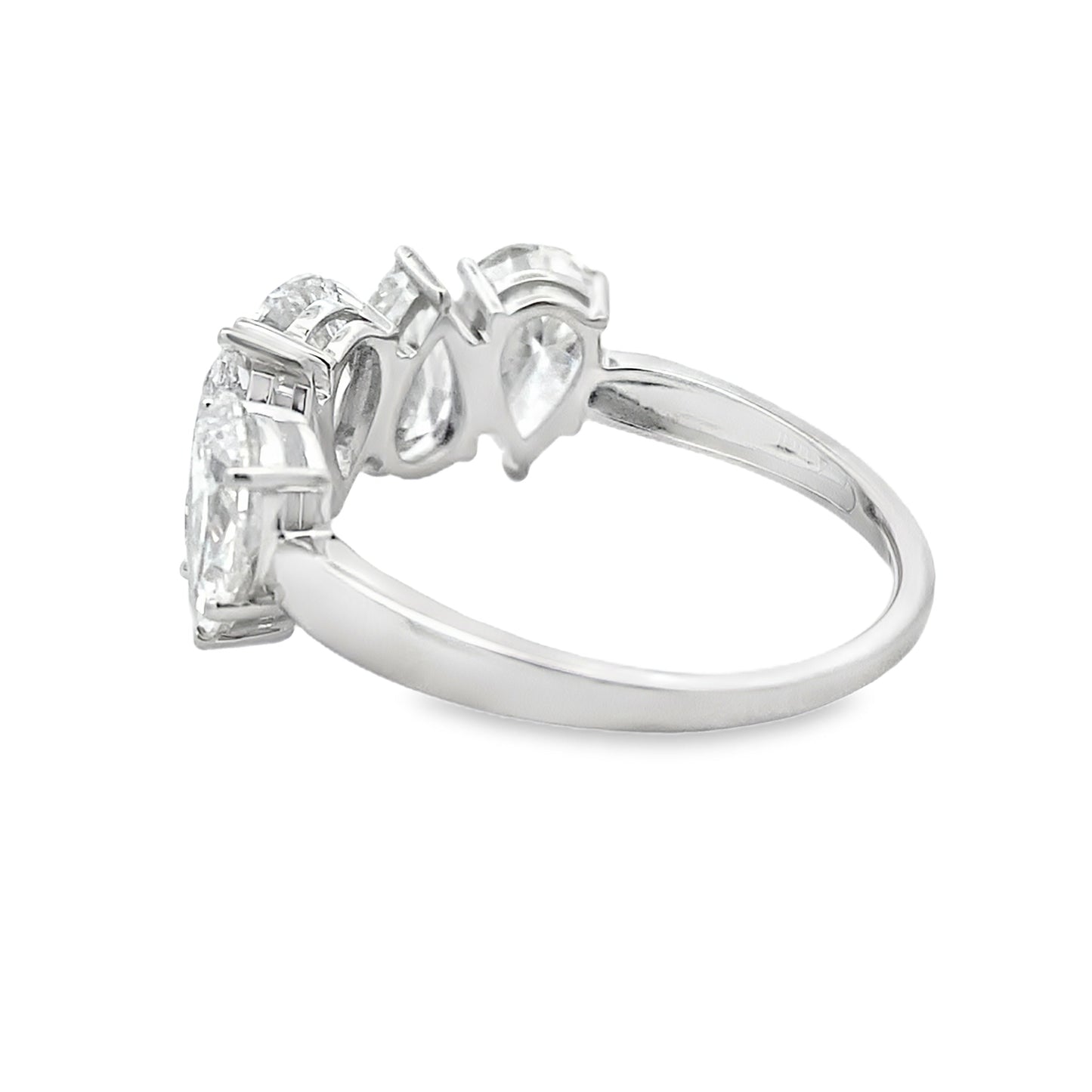 Bague de mariage en diamant cultivé en laboratoire en or blanc 10KT