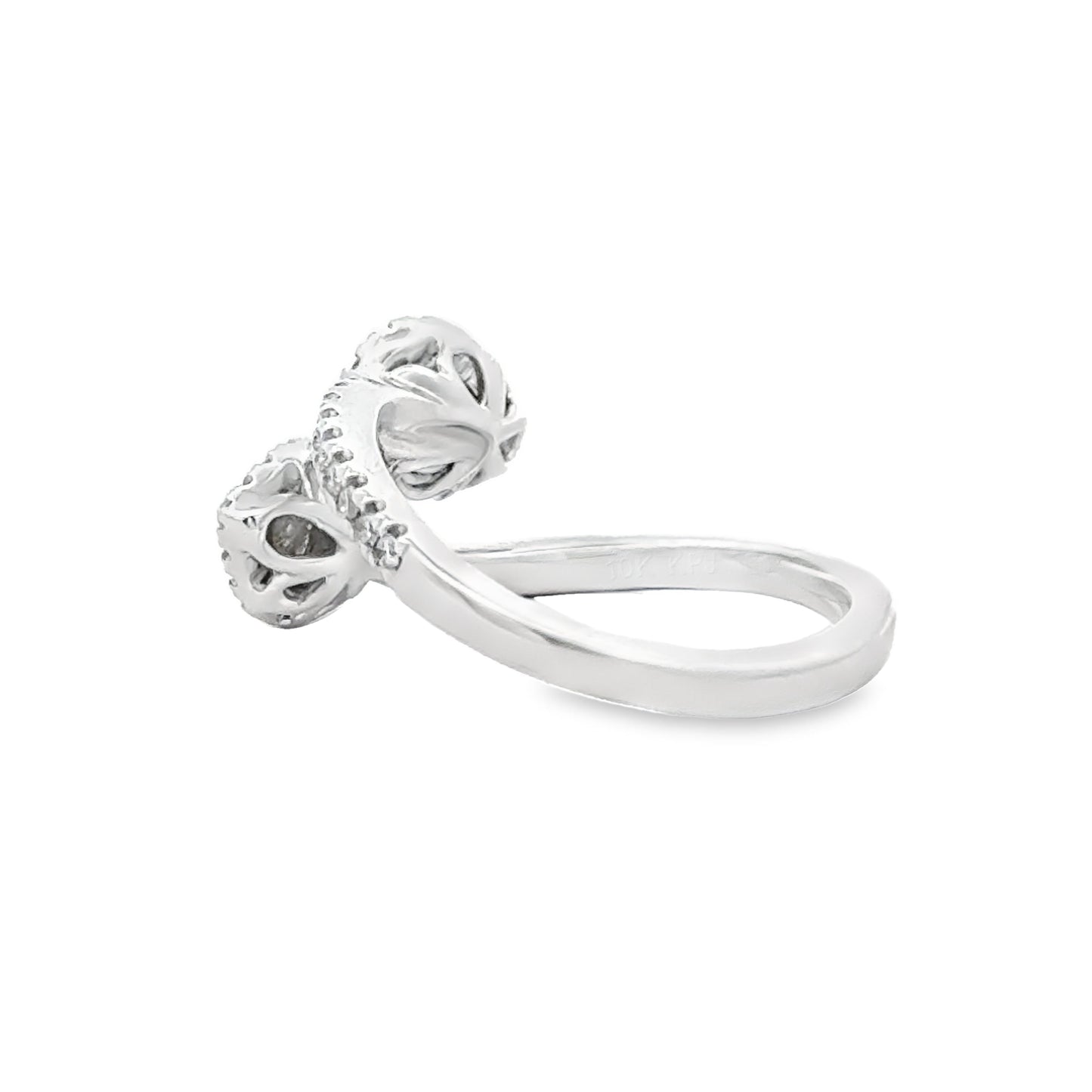 Anillo de Diamante Genuino de 0.50ct en Oro Blanco de 10KT
