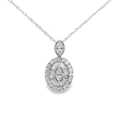 Elegant .35ct Diamond Pendant in 14KT White Gold