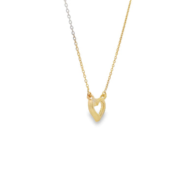 .03ct Diamond Heart Love Pendant in 14KT Yellow Gold