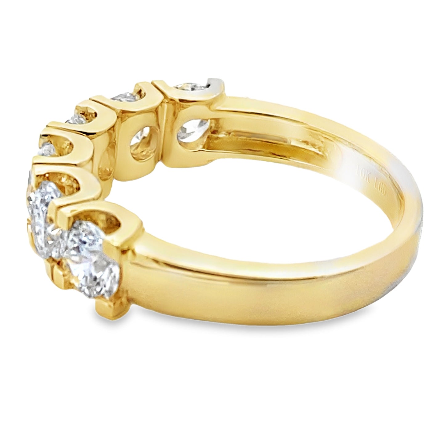 Lab Grown Diamond Wedding Band Ring in 10KT Yellow Gold
