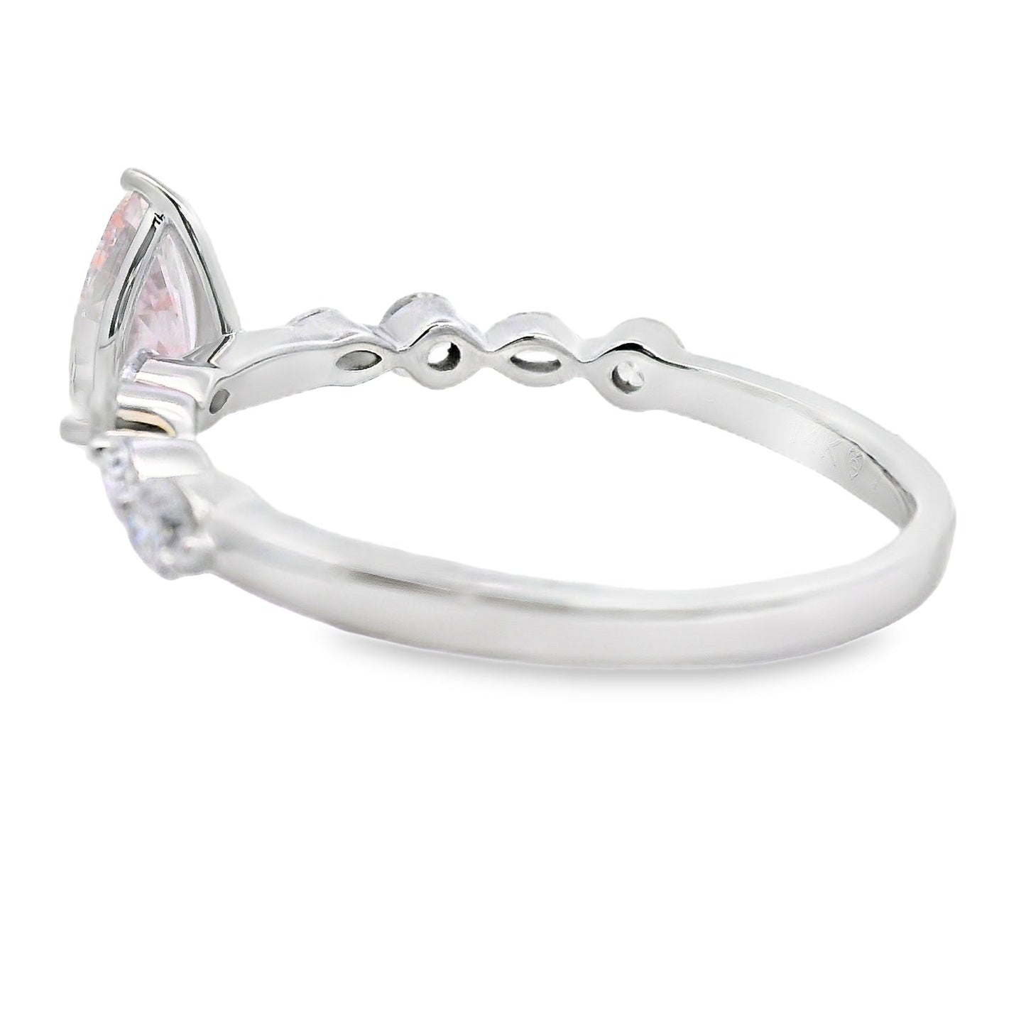Anillo de Compromiso de Diamante Creado en Laboratorio de 1.00ct en Oro Blanco de 14KT