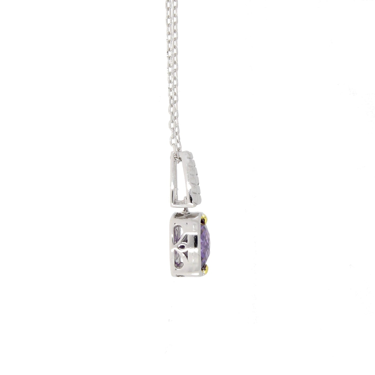 Pendentif de mode en zircon cubique en argent sterling