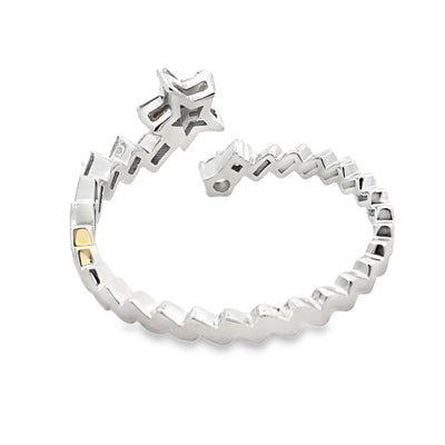 Bague en diamant naturel de 0,17 ct en or blanc 14KT