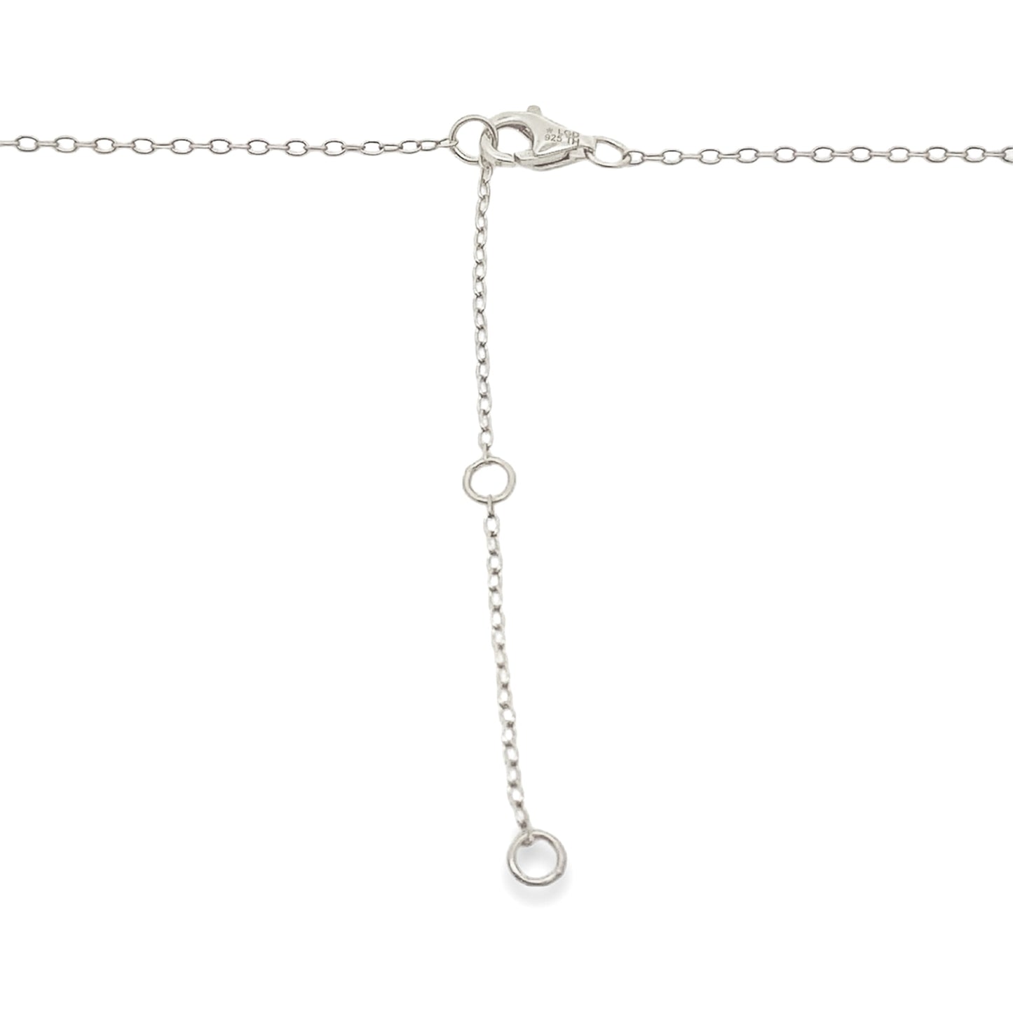 Colgante Religioso Cruz de .65ct en Plata Esterlina