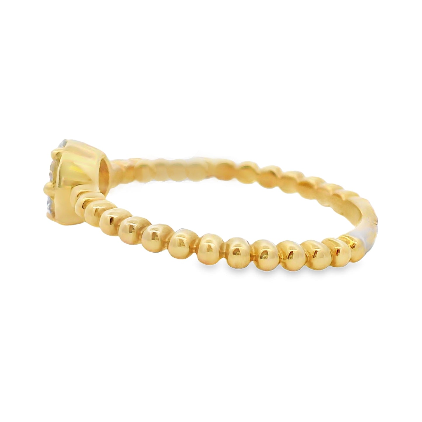 Anillo de Diamante Natural de .25ct en Oro Amarillo de 10KT