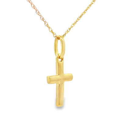 .04ct Diamond Cross Pendant in 10KT Yellow Gold