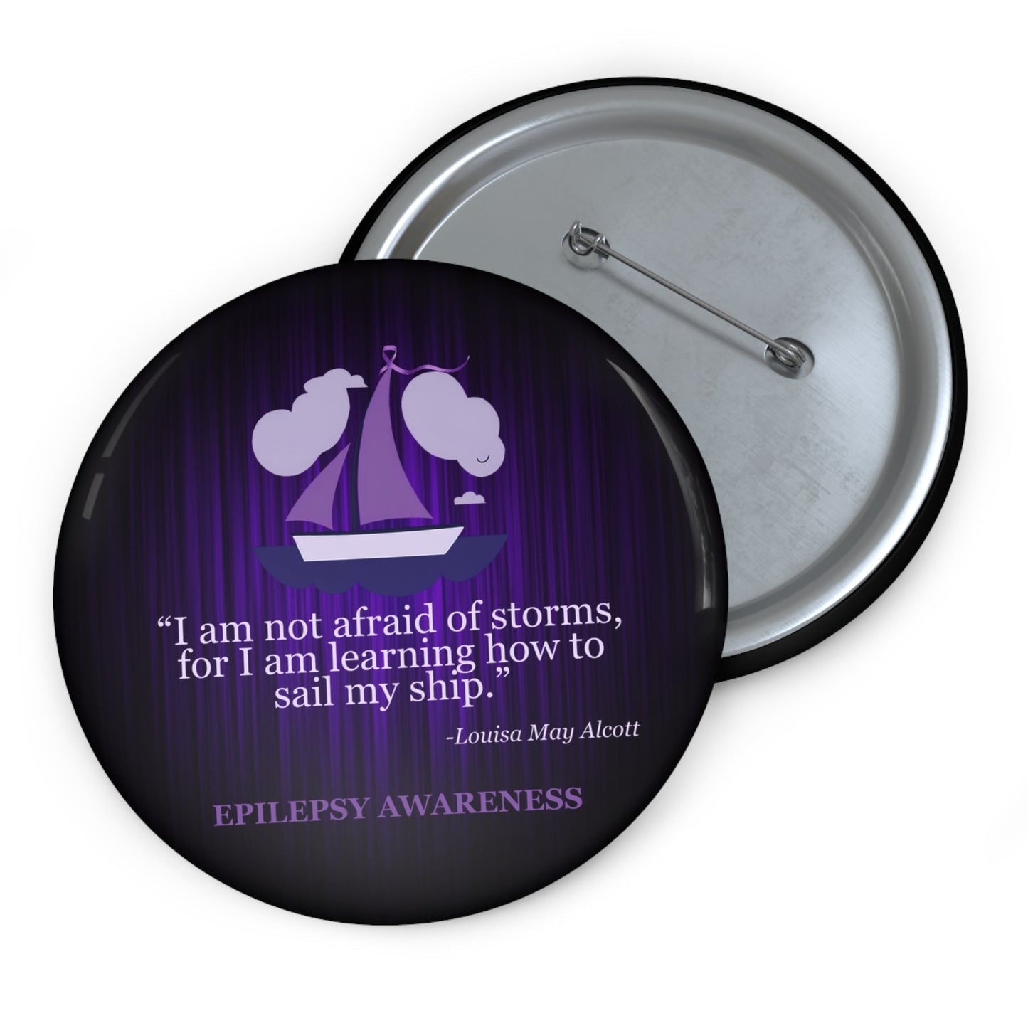 Botón de insignia de concienciación sobre la epilepsia Sail Forward (3")
