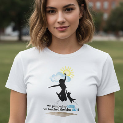 Camiseta Boyfriend Inspiradora para Mujeres - Toca el Cielo Azul