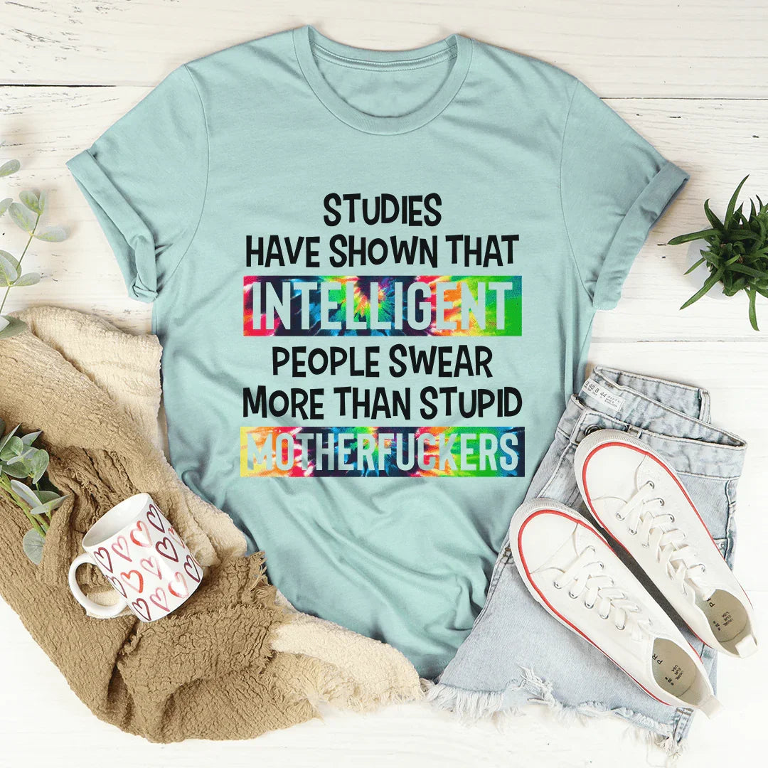 Camiseta de gente inteligente que dice palabrotas